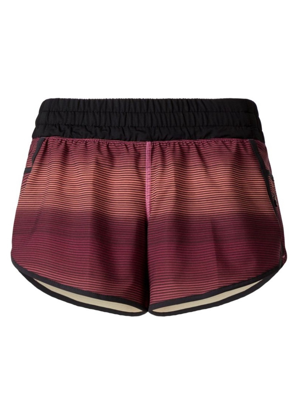LULULEMON Tracker Short III Size 4 Burgundy Black Ombre Running Shorts Lined